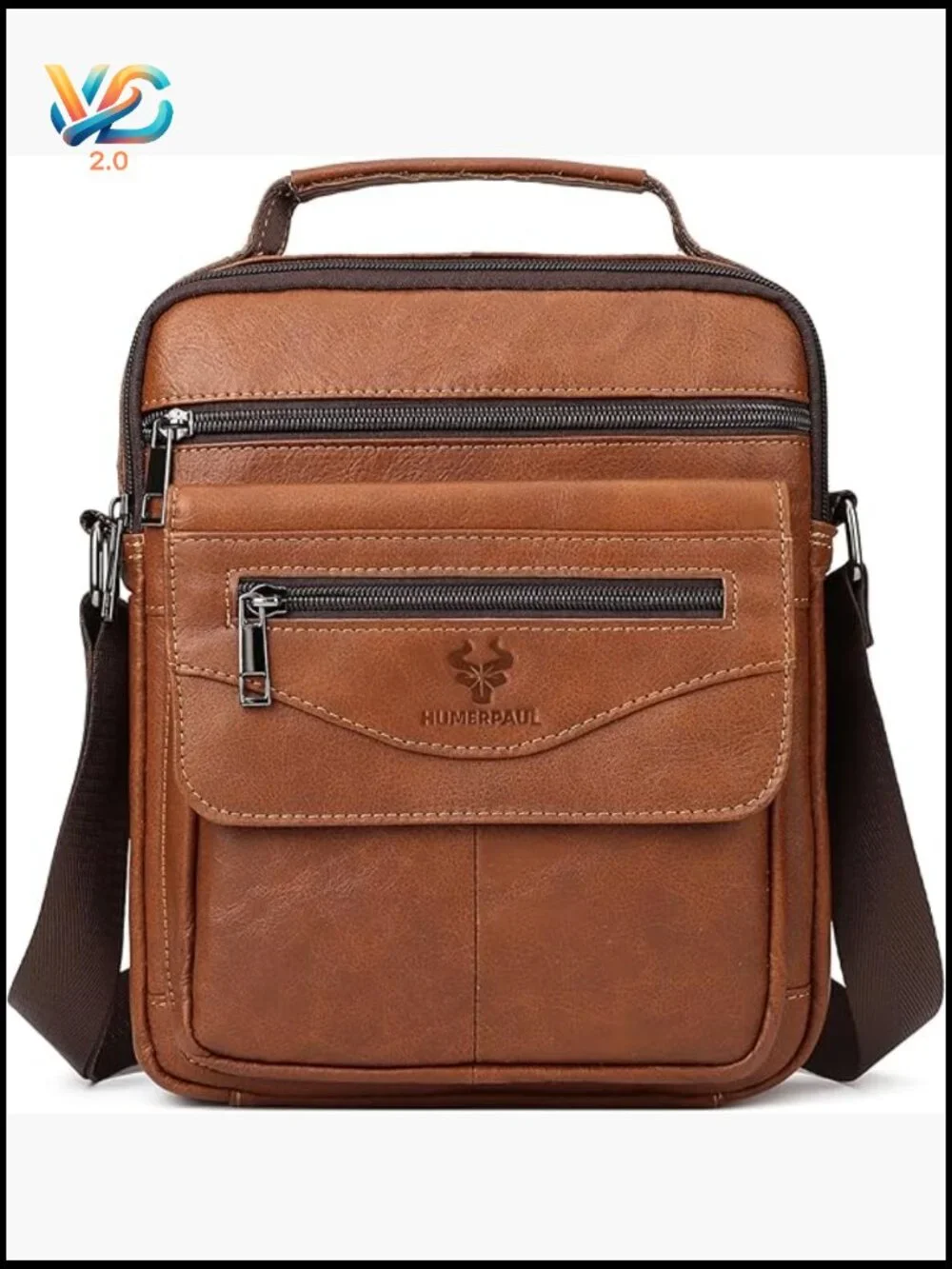 Small Messenger Bag Crossbody Shoulder Bag Genuine Leather Work Business
